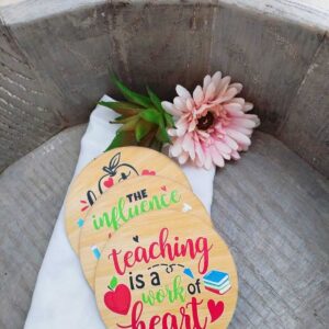 Teacher Inspired Bamboo Wooden Coaster